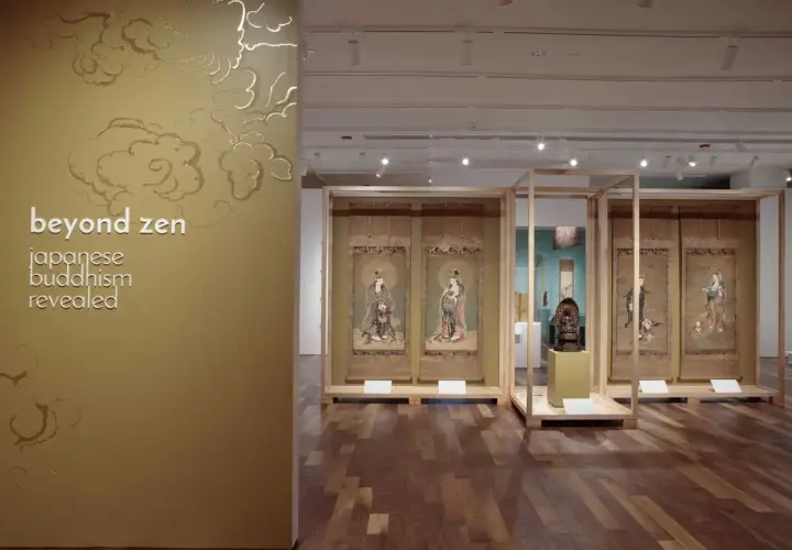 Beyond Zen: Japanese Buddhism Revealed, an exhibition showcasing ancient Asian artists' scrolls and sculptures.
