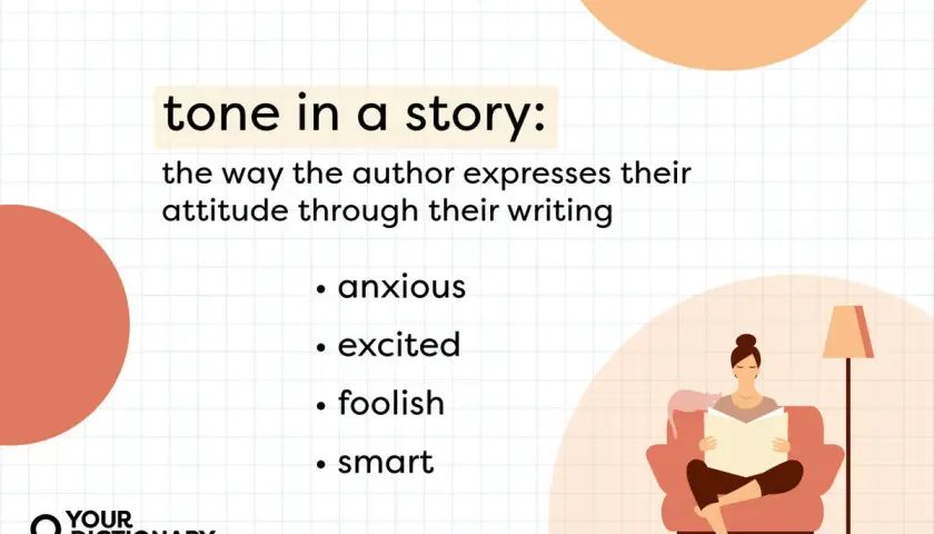 Understanding the tone in a story: examples like anxious, excited, foolish, and smart help readers grasp the author's attitude.