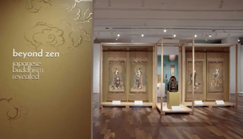 Beyond Zen: Japanese Buddhism Revealed, an exhibition showcasing ancient Asian artists' scrolls and sculptures.