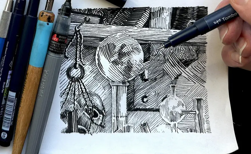 Pen and Ink Techniques - Master Control & Create Depth