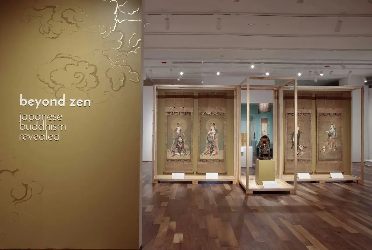 Beyond Zen: Japanese Buddhism Revealed, an exhibition showcasing ancient Asian artists' scrolls and sculptures.